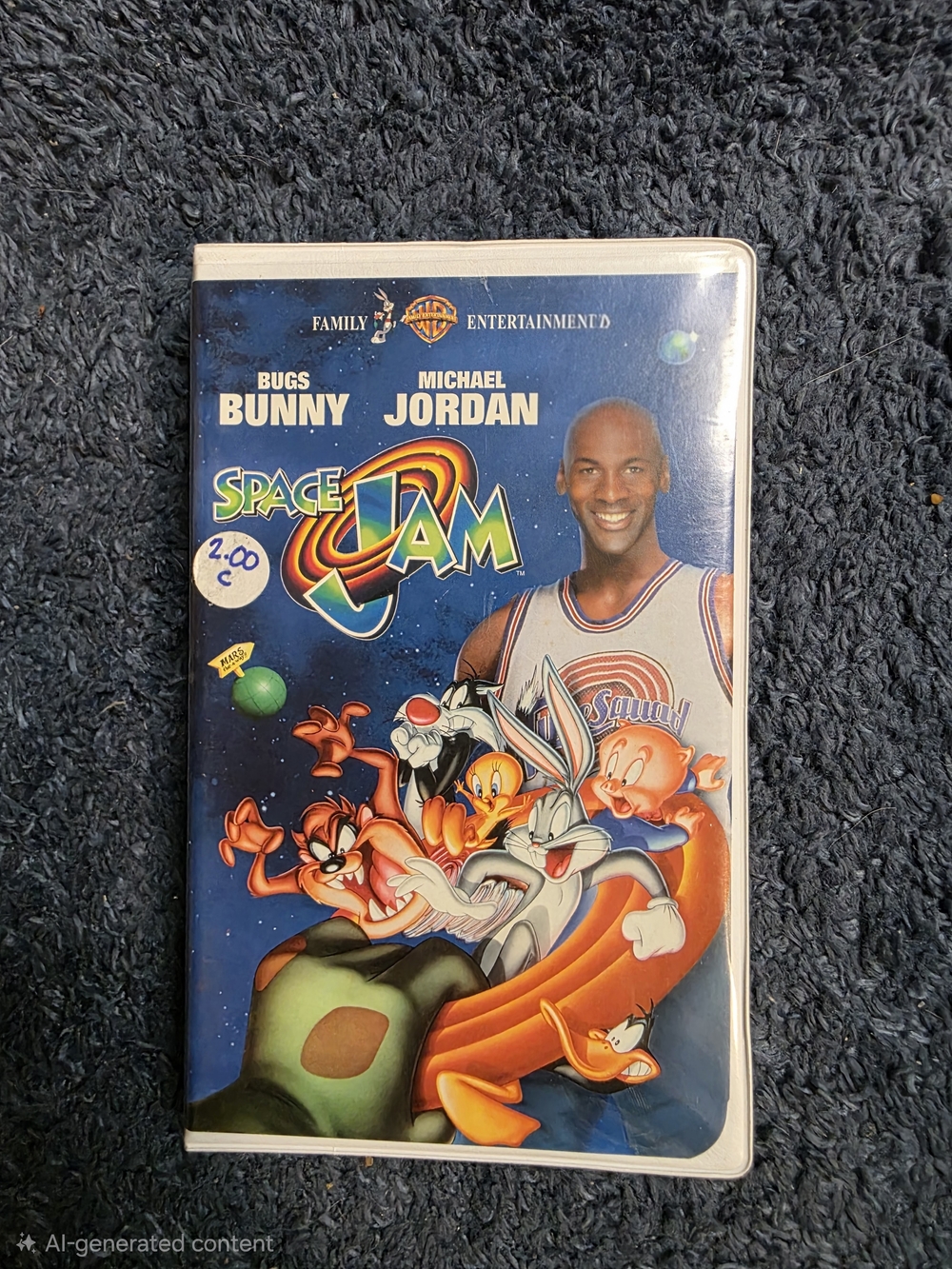 1997 VHS Movie - Blue Cover Featuring Bugs Bunny & Michael Jordan